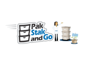 PakStakandGo logo with a gray background